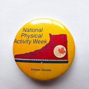 Fitness Canada National Physical Activity Week Pinback Pin Button